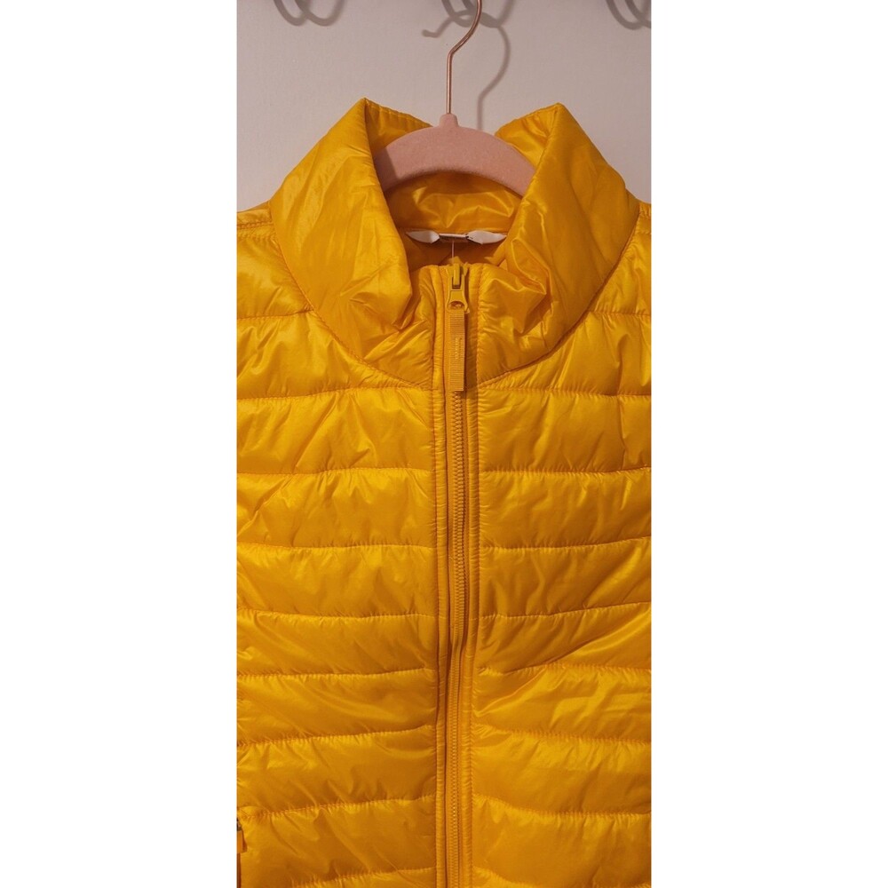 JoyLab Womens L Orange Quilted Puffer Vest Lightweight Zip Front Sleeveless - Picture 3 of 7